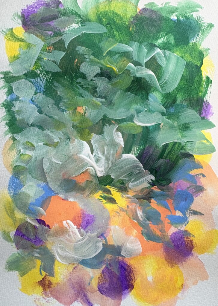 今月の振り返りアートで描いた作品・かんたね